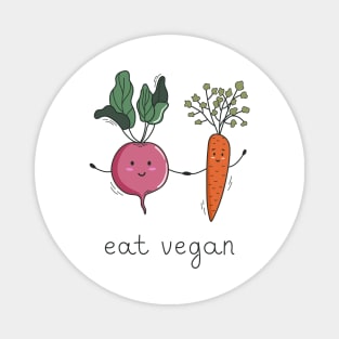 Cute doodle beetroot and carrot Magnet